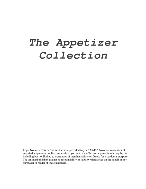 Product picture The Appetizer Collection 