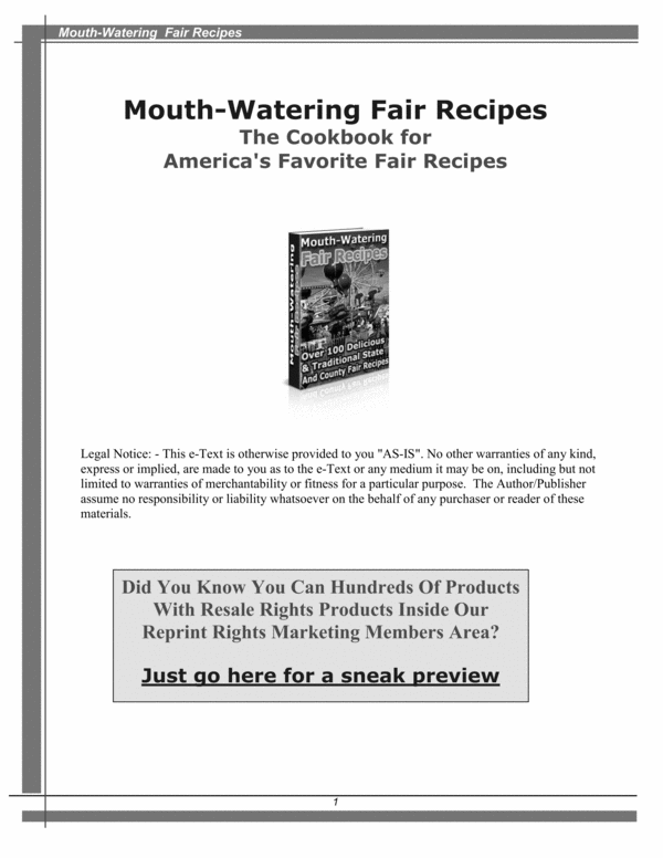 Product picture Over 100 delecious and traditional Fair recipes