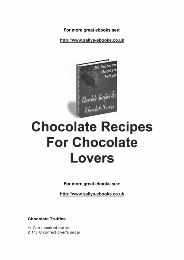 Product picture 600 Chocolate Recipes For Chocolate Lovers